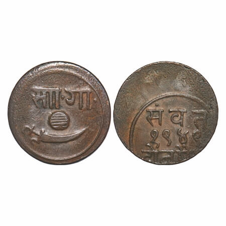 Baroda, Copper 2 Paisa, 16.04g, Sayaji Rao III (VS 1932-1995 / 1875-1938 AD), , VS 1949, '