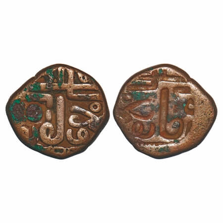 Kutch, Copper Dokdo, 8.04g, Bharmalji I (AH 994-1041/1585-1631 AD), INO Mahmud bin Latif, 
