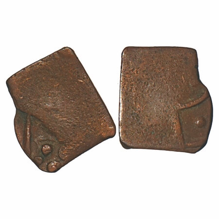 Mewar, Copper Paisa, 1.46g, Local Issues, Umarda Mint, Off Centre Error, Crude dot and arr