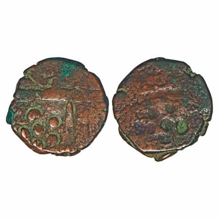 Mewar Feudetory - Bhinda, Copper Paisa, 2.52g, Zurawar singh, (AH 1214-1243 / 1799-1827 AD