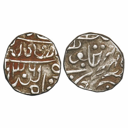 Partabgarh, Silver Rupee, 10.82g, Dulep Singh (AH 1241-1281, 1825-1864 AD), INO Shah Alam 
