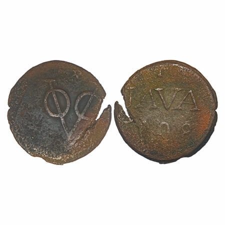 Netherlands East Indies, Java, Kingdom of Holland, Copper Duit (milled coinage), 3.51g, 18