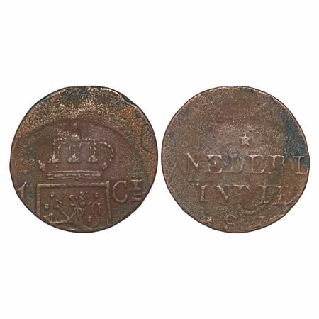 Netherlands East Indies, Island of Sumatra, Kingdom of Netherlands, Copper 1 Cent (decimal