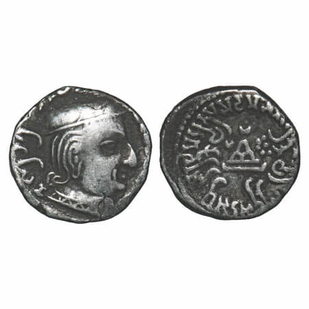 Western Kshtrapas, Kardamaka Dynasty, Damasena (222-238 AD), SE 157, Silver Dramma, 2.33g,