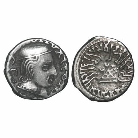 Western Kshatrapas, Kardamaka Dynasty, Viradaman (c. 234-238 AD) s/o Damasena, Silver Drac
