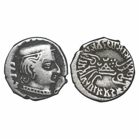 Western Kshtrapas, Kardamaka Dynasty, Vijayasena (238-239 AD), Silver Dramma, 2.17g, 14.68