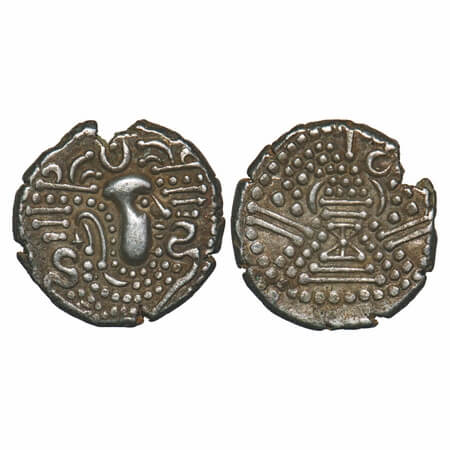 Chaulukyas of Gujarat (c. 940-1030 AD), Gadhiya Paisa type, Billon Drachma, 4.12g, 17.32x1