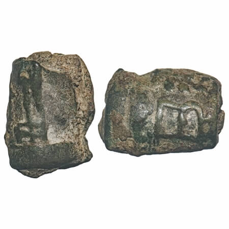 Ancient Malwa, Sanchi Region, Copper Object, 3.83g, 16.69x11.88mm, Shaped like a thimble T