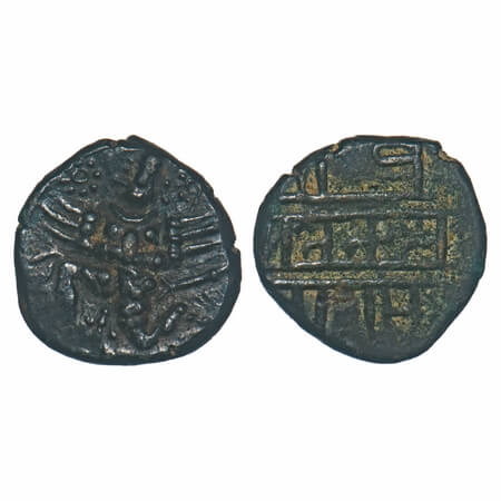Vijayanagar Kingdom, Krishnadevaraya (c. 1509-1529 AD), Tuluva Dynasty, Copper, 2.75g, 14.
