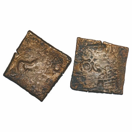 Post-Mauryan, Vidisha Region, Punch Marked, Copper Unit, 8.05g, 31.71x30.82mm, Counterstru