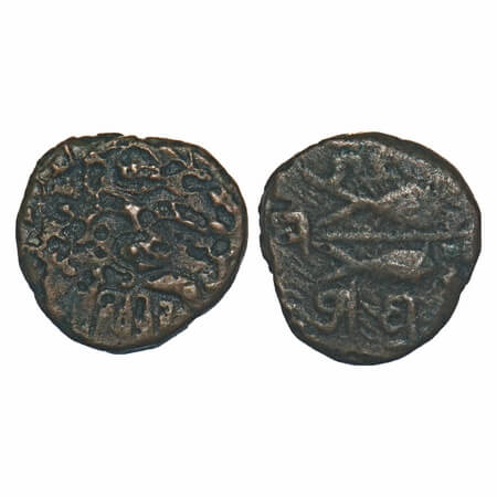 Madurai Nayaks, Copper Unit, 3.86g, 13.98x14.55mm, The first coinage of Madurai Nayaks, Vi
