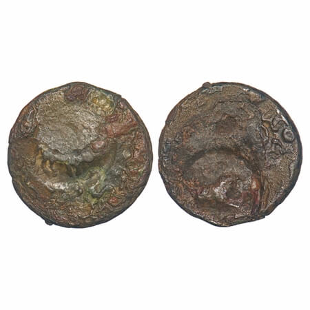 Maharathis of Vidarbha, Chulunavaruni (c. 200 AD), Copper Unit, 5.21g, 22.23x22.40mm, Coun
