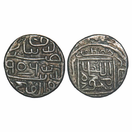 Gujarat Sultanate, Silver 1/2 Tanka, 3.95g, (80 rati standard), Nasir Al Din Mahmud Shah I