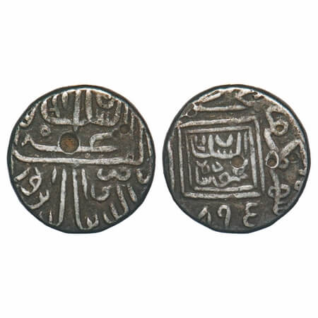 Gujarat Sultanate, Silver 1/2 Tanka, 5.50g, (96 rati standard), Nasir Al Din Mahmud Shah I
