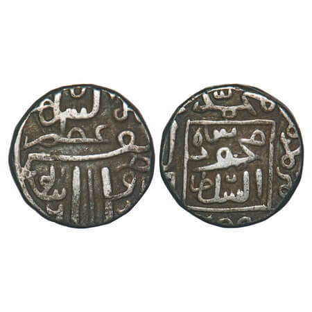 Gujarat Sultanate, Silver 1/2 Tanka, (96 rati standard), Nasir Al Din Mahmud Shah I (AH 86