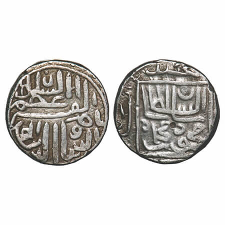 Gujarat Sultanate, Silver Tanka, 11.30g, (heavy standard), Nasir Al Din Mahmud Shah I (AH 