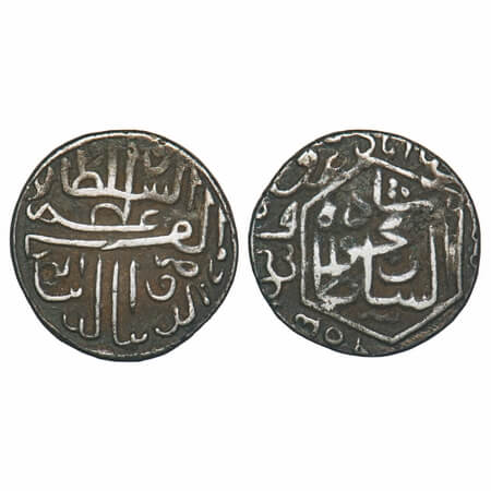 Gujarat Sultanate, Silver 1/2 Tanka, 5.63g, (96 rati standard), Nasir Al Din Mahmud Shah I
