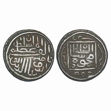Gujarat Sultanate, Silver 1/2 Tanka, 5.66g, (96 rati standard), Nasir Al Din Mahmud Shah I