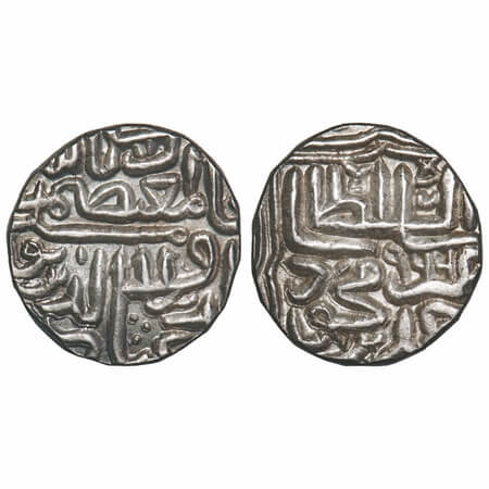 Gujarat Sultanate, Silver Tanka, 7.18g, (64 rati standard), Ghiyath Al Din Ahmad III (AH 9