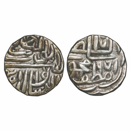 Gujarat Sultanate, Silver heavy Tanka (72 rati standard-unlisted), 8.71g Shams Al Din Muza
