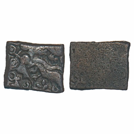 Pre-Satavahana, Dambhadra (c. 200 BC), Punch Marked, Pauni region, Copper Unit, 3.08g, 12.