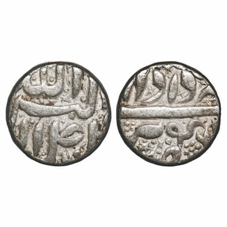 Akbar, Silver Rupee, 11.24g, Berar Mint, Ilahi month 'Amardad'/ Year 46, Obv: Allah uh Akb
