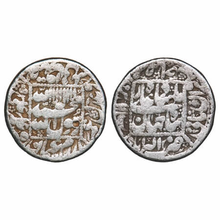 Shah Jahan I, Silver Rupee, 11.18g, Akbarabad Mint, AH 1053/16 RY, legends in dotted squar