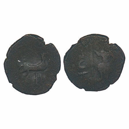 Post-Mauryan Tribal Republics, Early issue, Yaudheyas or Kunindas, Copper Unit, 5.64g, 23.