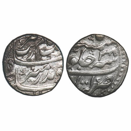 Aurangzeb, Silver Rupee, 11.60g, Katak Mint, 38 RY, mint name visible at bottom, most of K