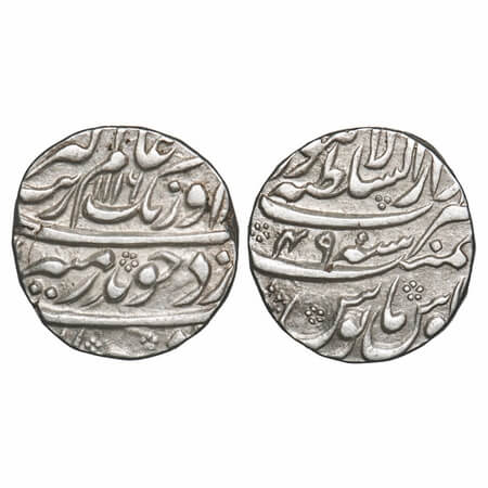 Aurangzeb, Silver Rupee, 11.47g, Dar us Sultanate Lahore Mint, AH 1116/49 RY, badr-e-Munir