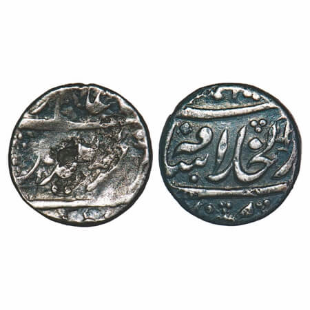 Maratha Confederacy, Silver 1/4 Rupee, 2.71g, Dar ul Khilafat Shahjahanabad (Athni) Mint,,