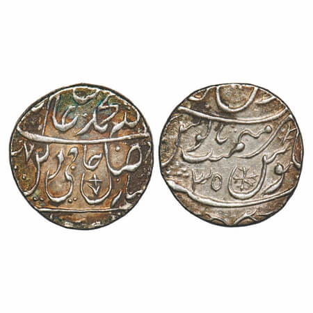 Maratha Confederacy, Silver Rupee, 11.12g, (Gokul) Gokul Mint , AH XXX7 / 35 RY, in the na