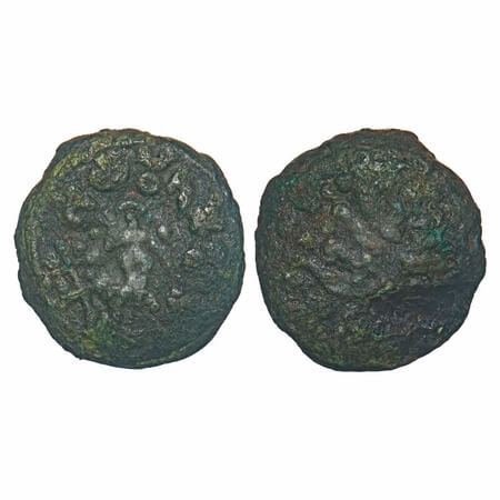 Post-Mauryan Period, Suryamitra, Mathura Region, Copper Base Alloy, 9.36g, 21.25x19.84mm, 