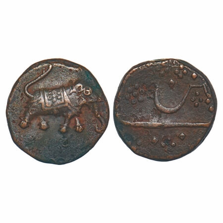 Mysore, Copper Paisa, 12.67g, Haidar Ali (AH 1174-1197 / 1761-1782 AD), Patan Mint, No Dat