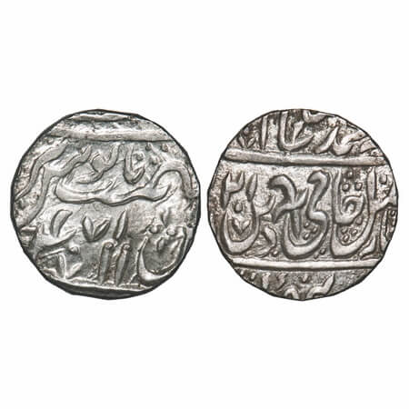 Sikh Empire Silver Rupee, 11.10g, Buriya Chiefs, INO Shah Alam II, Najibabad (Pseudo), AH 