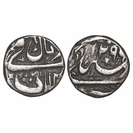 Bhopal, Silver 1/2 Rupee, 5.51g, Shah Jahan Begum (AH 1285-1319 / 1868-1901 AD), Bhopal Mi