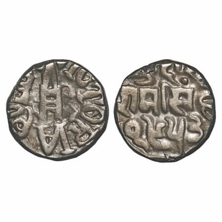 Bundi, Silver Rupee, 10.69g, Ram Singh (VS 1878-1946/1824-1889 AD), INO Queen Victoria & R