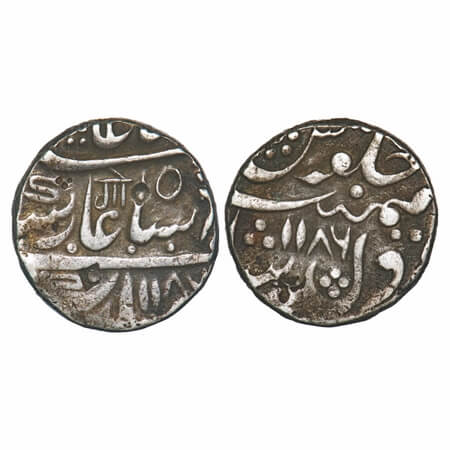 Hyderabad Feudatories - Narayanpett, Silver Rupee, 11.19g, Dilshadabad Mint, AH 1186/1186