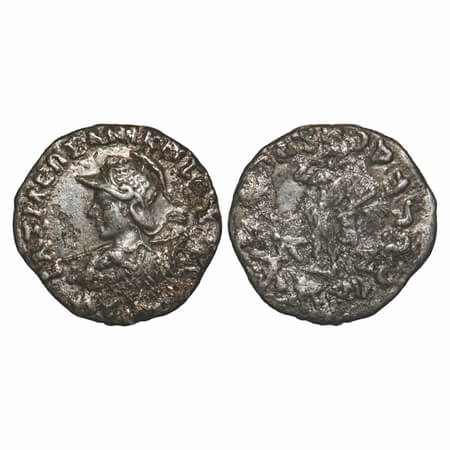 Indo-Greeks, Lysias (c. 120-110 BC), Silver Drachm, 2.30g, 15.87x15.95, Obv: Diademed bust