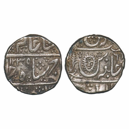 Indore, Silver Rupee, 11.21g, Malhar Rao II (AH 1124-1248), Malharnagar Mint, INO Shah Ala