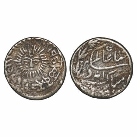 Indore, Silver 1/2 Rupee, 5.70g, Shivaji Rao (VS 1943-1960 / FE 1296-1313 / 1886-1903 AD),