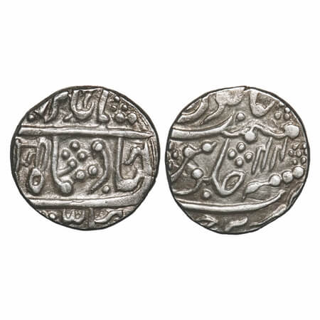 Jaipur - Uniara, Silver Rupee, 11.16g, Sawai Jaipur Mint, in the name of Shah Alam II, Nag