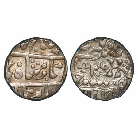 Jhalawar, Silver Rupee, 11.24g, Madan Singh (1837-1845 AD), Jhalawar Mint, Madan shahi ser