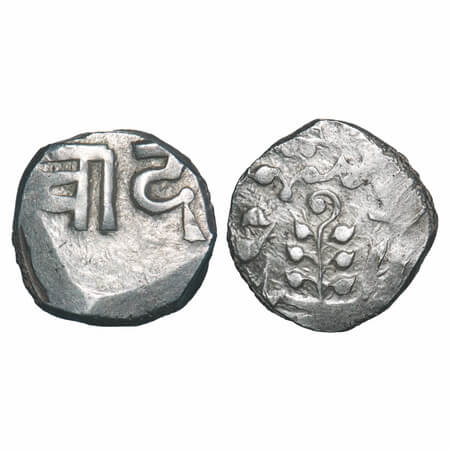 Kishangarh, Silver Chandi Rupee, 10.93g, Anonymous Hammered Coinage, with Nagari word 'Cha