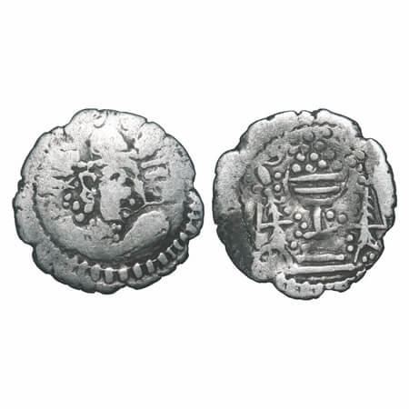Indo-Sassanian, Chavadas of Gujarat (c. 760-850 AD), Gadhiya Paisa type, Silver Drachma, 3