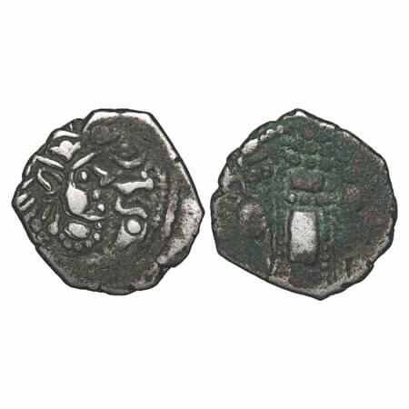 Indo-Sassanian, Chavadas of Gujarat (c. 760-850 AD), Gadhiya Paisa type, Silver Drachma, 4