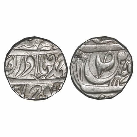 Patiala, Silver Rupee, 11.07g, Karam Singh (1229-1261 AH / 1813 -1845 AD ) , INO Ahmad Sha