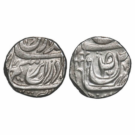 Patiala, Silver Rupee, 11.09g, Karam Singh (1229-1261 AH / 1813 -1845 AD ) , INO Ahmad Sha