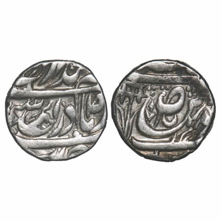Patiala, Silver Rupee, 10.93g, Karam Singh (1229-1261 AH / 1813 -1845 AD ), INO Ahmad Shah