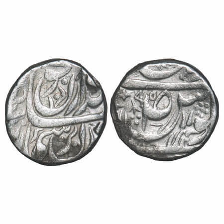 Patiala, Silver Rupee, 10.92g, Karam Singh (AH 1229-1261/1813-1845 AD), INO Ahmad Shah Dur
